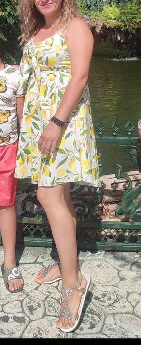 Дамска рокля на лимончета