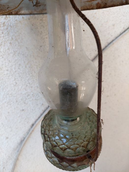 Старинна газова лампа , автентична .