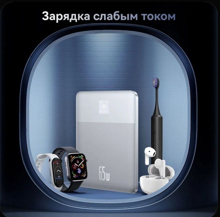 Baseus Power bank 65w 12000 mAh Внешний аккумулятор с цифровым дисплее