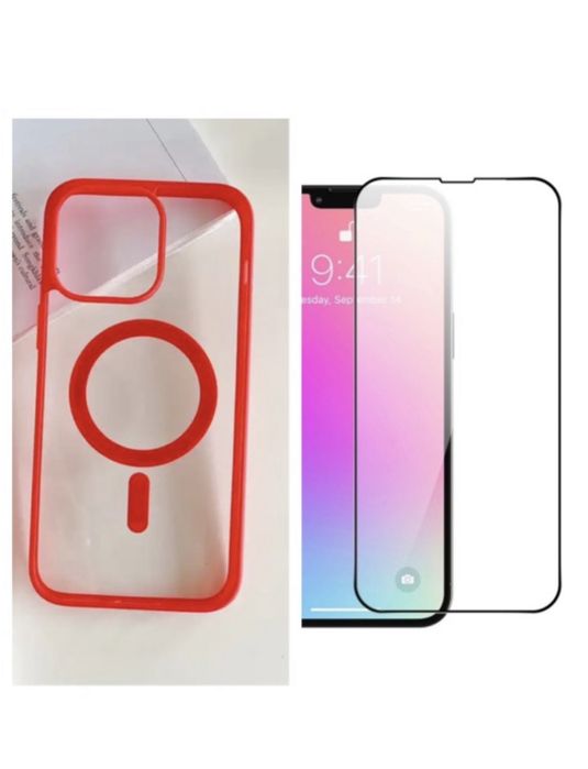 Iphone 14/15/16/16E/PRO/MAX/PLUS Husa Line Case Magnet + Folie Sticla