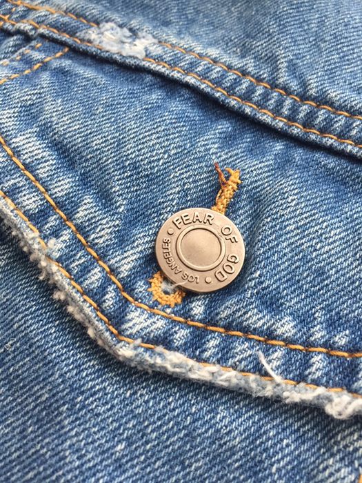 Fear of God Denim Jacket Jacheta Geaca Kanye West Palm Angels Supreme