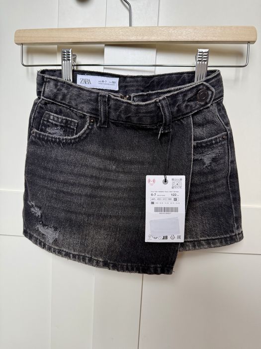Детска дънкова къса пола-панталон Zara