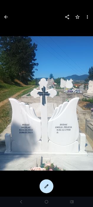Monumente funerare, cruci marmură