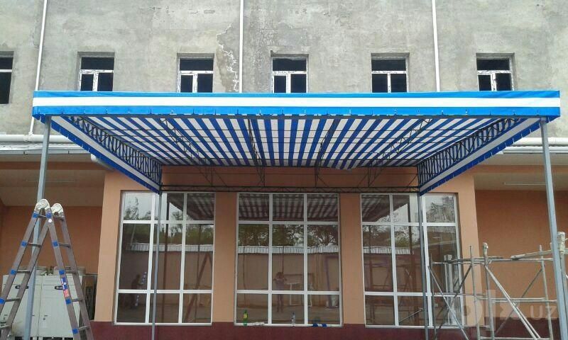Установка баннер и плёнка (банер и тент,banner,baner) Навес