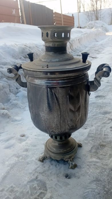 Продам самовар СССР на дровах с трубой 5 л