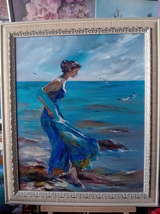 Картина" На ветру" 40х46масло