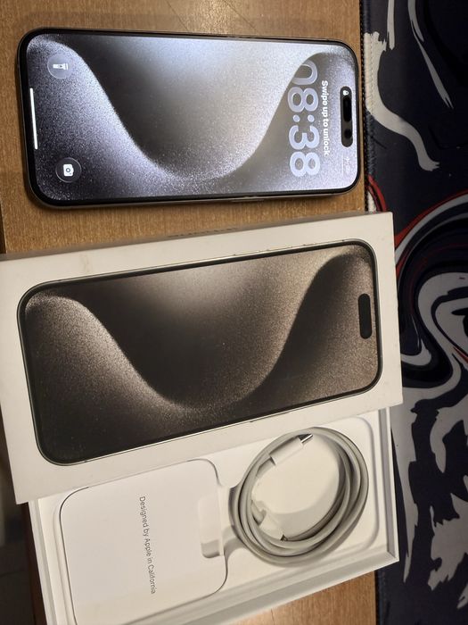 Iphone 15 pro titanium full box
