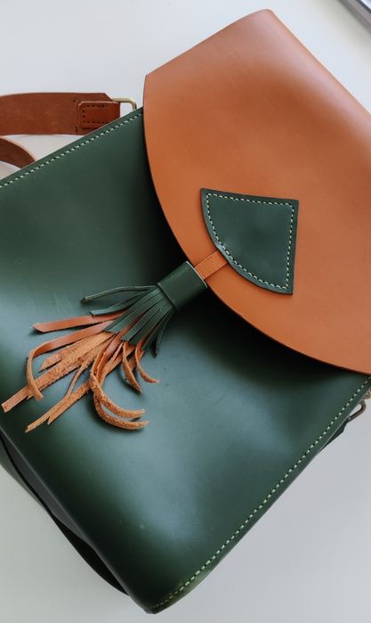 Geanta piele naturala unisex - Handmade