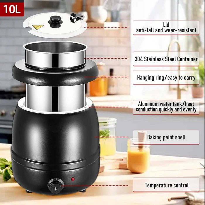 Затоплящ съд за супа/супник10 литра,Гаранция