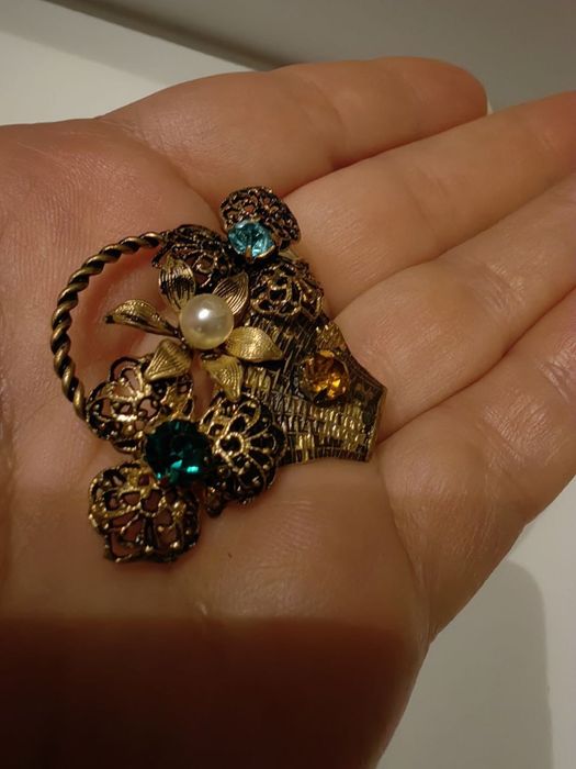 Брошь СССР, Чехия, скань, 60-е годы