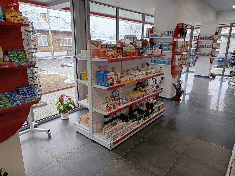 Търговско оборудване за дрогерия, аптека, био магазин, Метални Стелажи