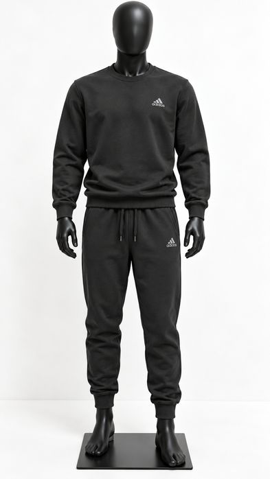 Новый качественный теплый зимний костюм Adidas на флисе (с манжетами)