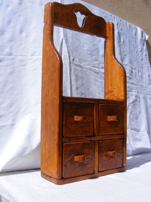 Vand suport de perete cu 2-4 sertare din lemn