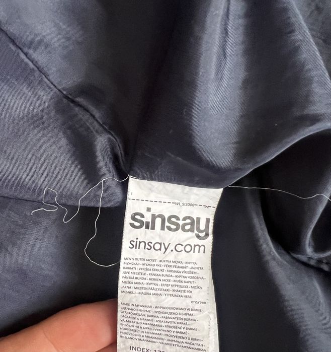 Geaca subtire, bleumarin eleganta cu guler inalta, comoda si usoara, Sinsay, L