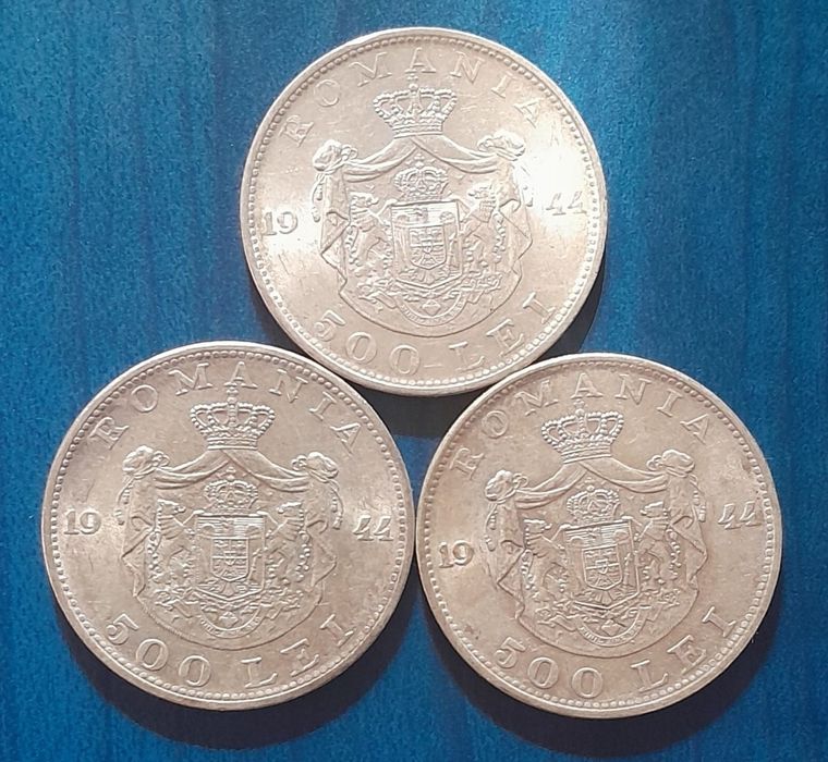 Monede argint Regele Mihai 500 lei 1944