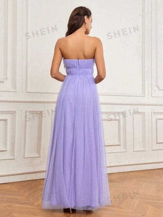 Вечернее праздничное платье цвета сирень
