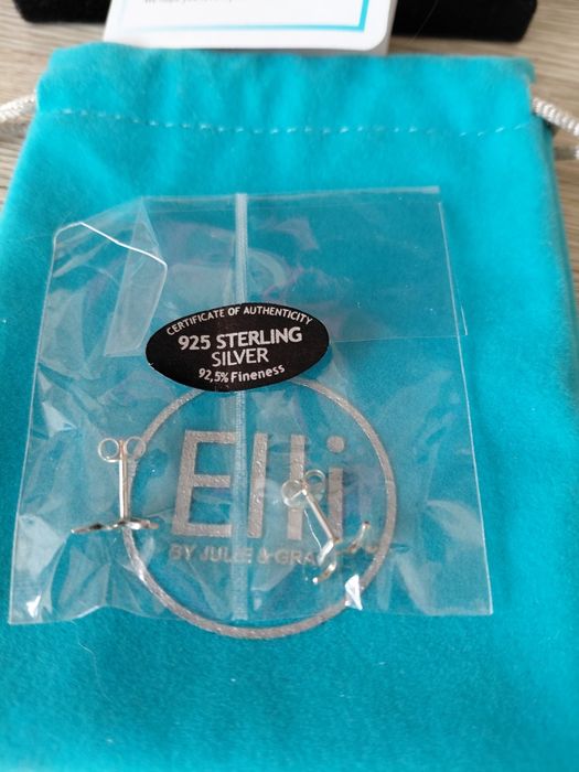 Сребърни обеци Elli буквата М