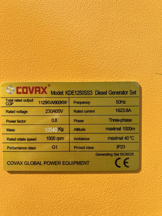 Дизень Генератор Covax Navigator 1125 Ква 900 Квт