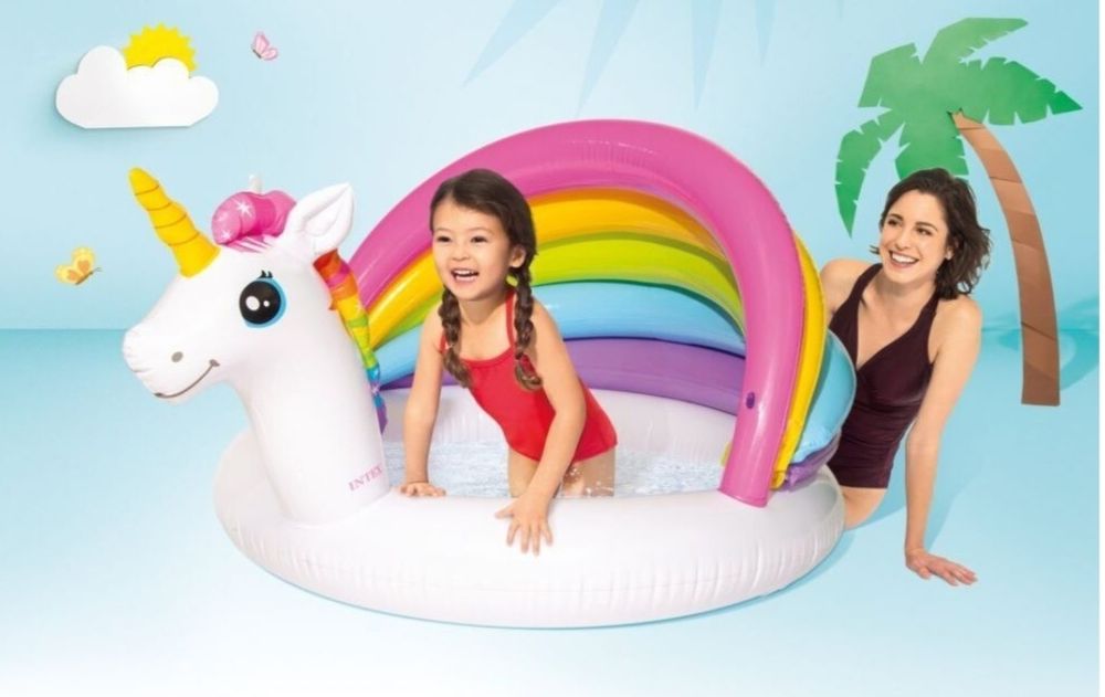 Детски басейн еднорог Intex