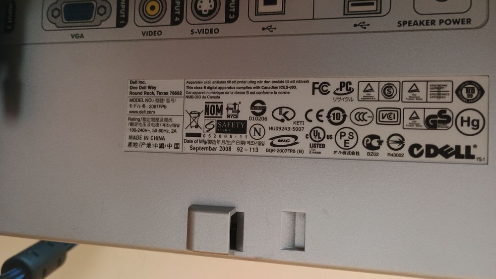 Монитор DELL 2007FP