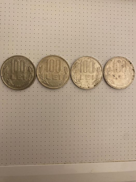 Vând monede de 100 de lei negociabil 1-1991, 2-1993, 1-1994 negociabil