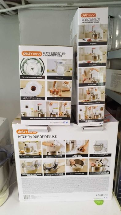 Delimano Kitchen Robot Deluxe с пълен комплект приставки.