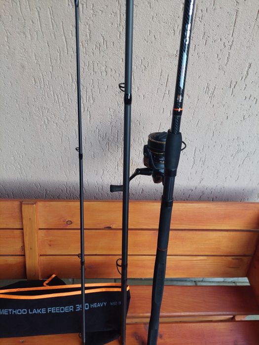 Combo feeder: lanseta benzar lake heavy 3.90m 150g, mulineta trabucco virtus 5000fa