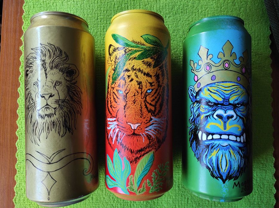 Топ Подарък -Ръчно Рисувани Бирени Кенчета