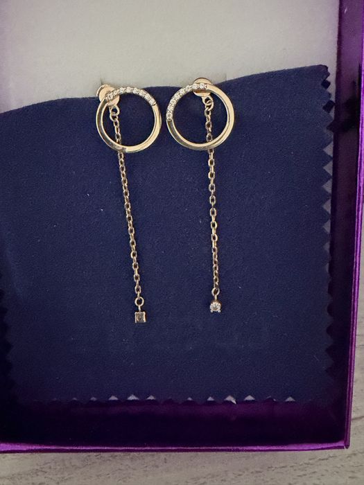 Зототые пусеты винтовые