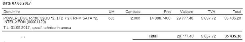 2 x Server DELL POWEREDGE R730, 32GB *2, HDD 1TB *2 +300G