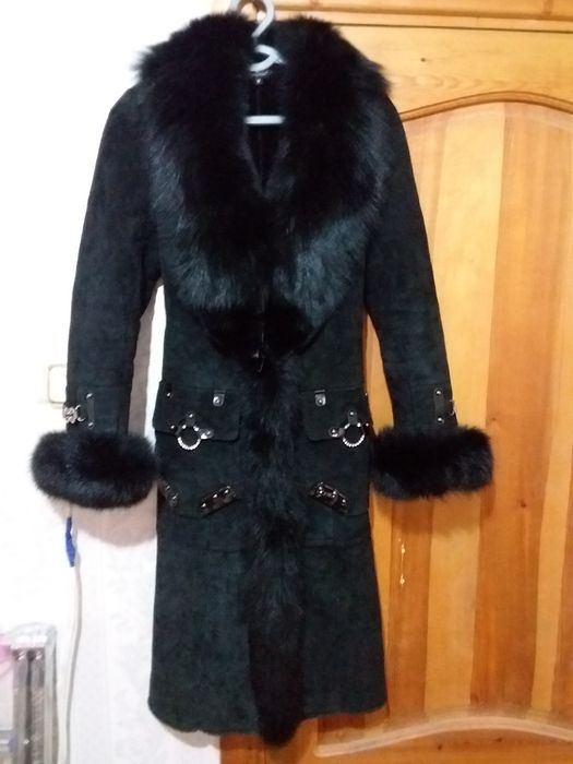 Женское Пальто Дублёнка Натуральная Замша и Мех ! САРПА САРПО