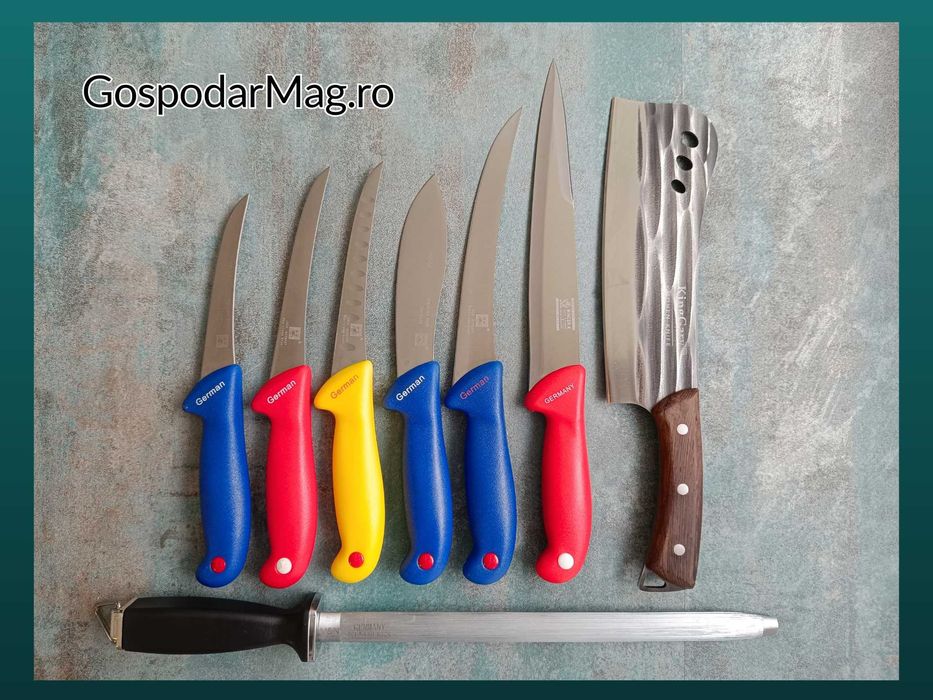 Set Cuțite Măcelarie Profesionale 8 Piese - Stoc limitat!