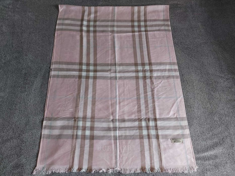 Шал Burberry Pink check - 185cm x 65cm