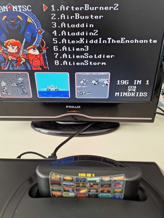 Casetă Sega Mega Drive Genesis 196 jocuri în 1 cartuș 16-bit retro