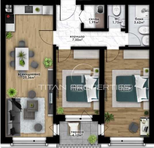 Продава се Тристаен апартамент в Пловдив, Остромила - 96 кв.м за 1417 €/кв.м - Снимка #1