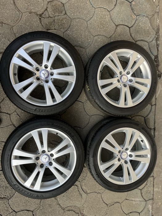 Jante aliaj 5x112mm, anvelope 225/45 R17, Mercedes VW Audi Seat Skoda