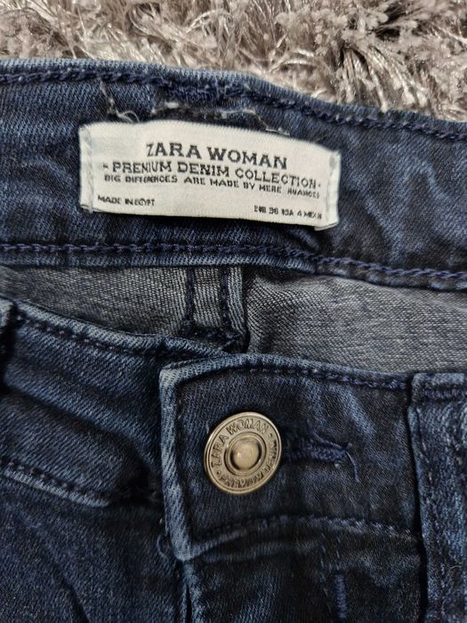 Blugi Zara 40 negru cu fermoare