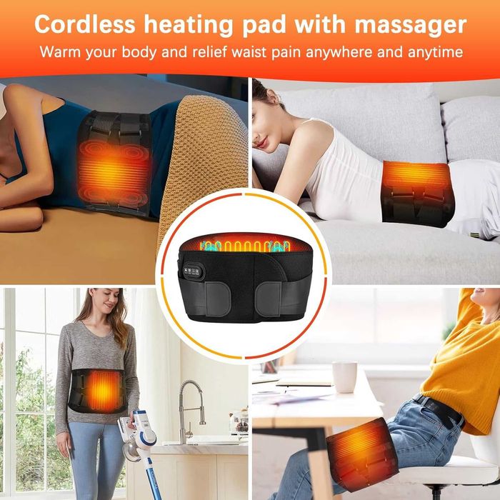 Изключително голяма 60-инчова безжична нагревателна подложка за гръб