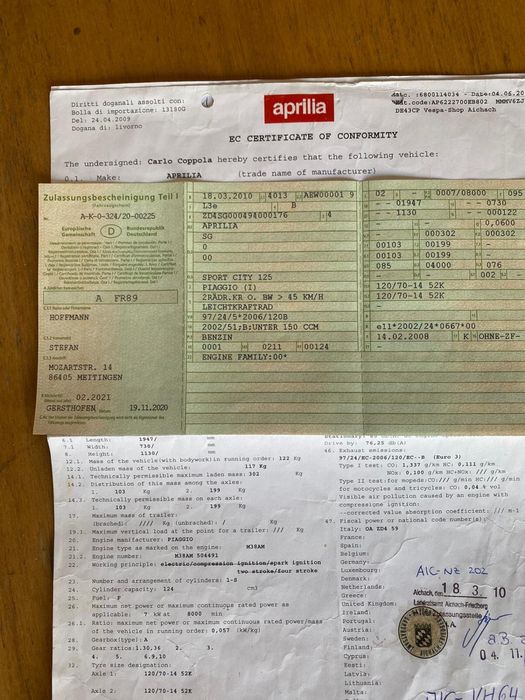 Scuter 125 Aprilia SG