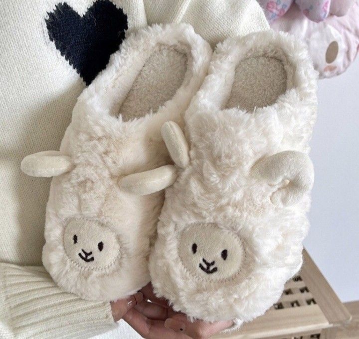 Тапочка,белый пушыстый