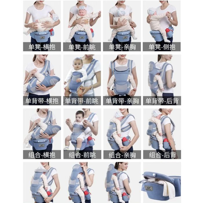 Рюкзак-слинг, сумка кенгуру для переноски ребенка, с большим карманом