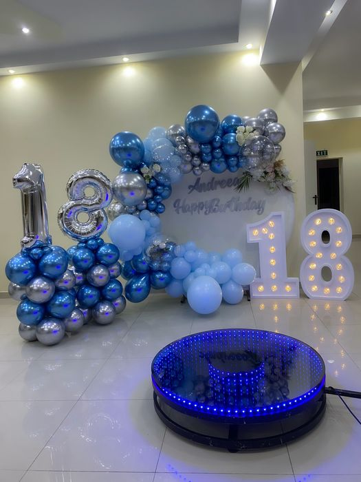 Decor baloane majorat/ platforma majorat/ selfie18/ heliu18/ cabina18