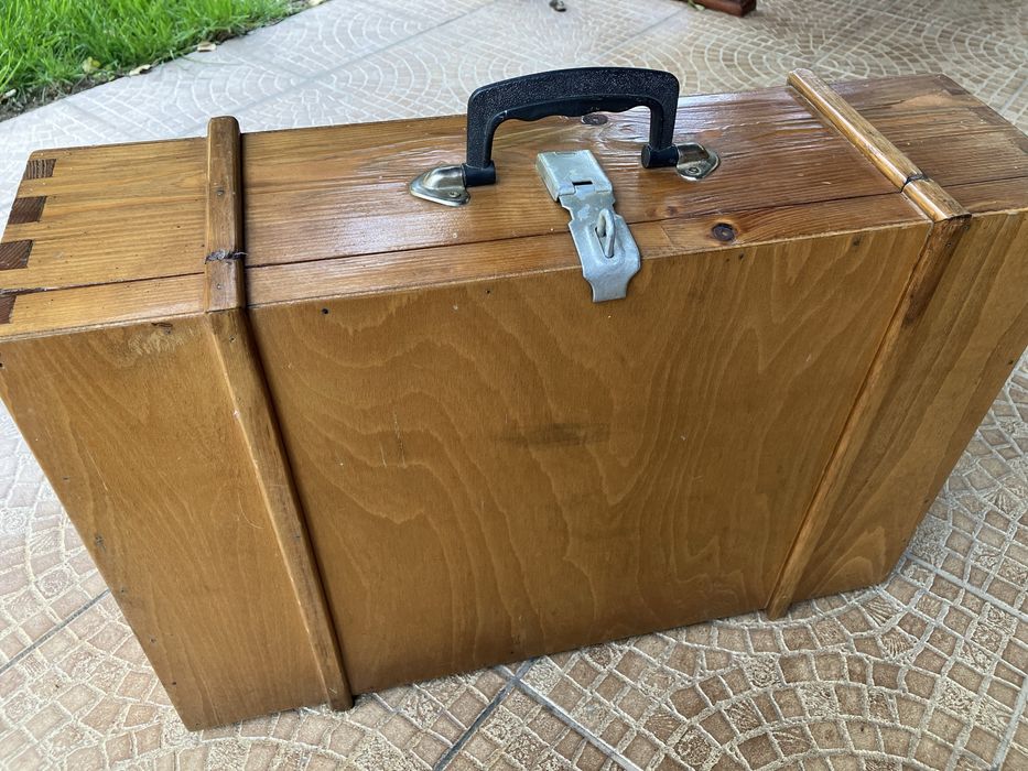 Valiza lemn retro pt sedinte foto