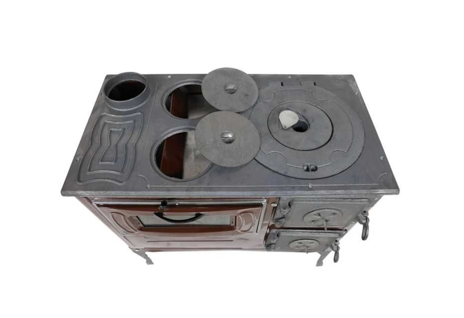 Soba Lemne Carbune Spor Plita FONTA Cuptor Ler Masina Gatit Incalzit Bucatarie Casa Cabana 6.7 kw 130mm Evacuare DREAPTA / STANGA LIVRAREA GRATUITA CJ