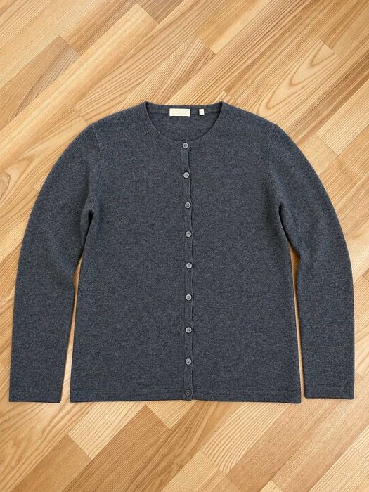 Cardigan D.L.C. Donna Lane Company damă din cașmir, gri antracit, cu nasturi, Mărimea L