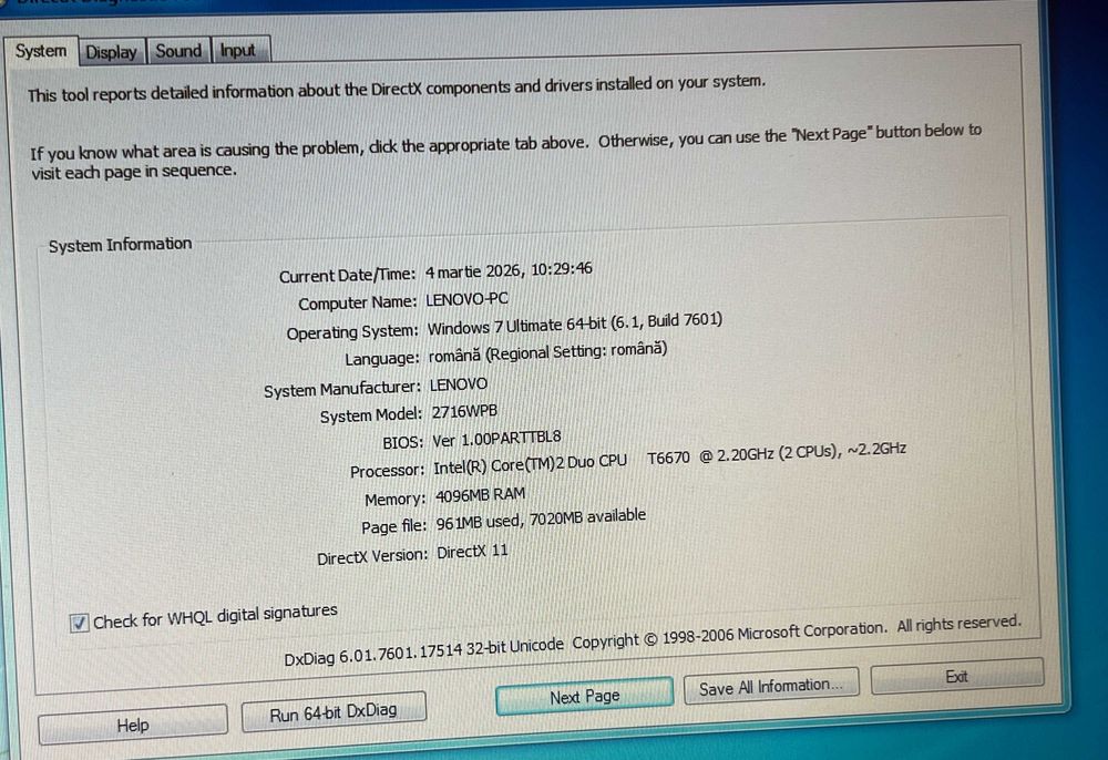 Laptop Lenovo ThinkPad R500 Core2Duo 4GB HDD