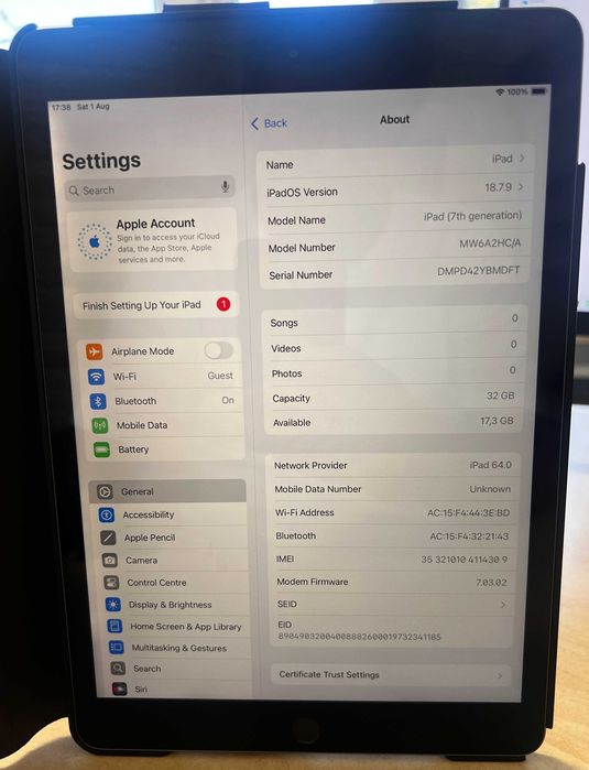 Apple iPad 10.2-inch 32GB (generatia 7, wifi si cellular)