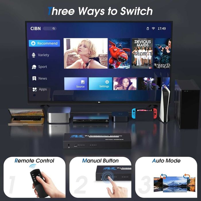 HDMI превключвател 7 в 1