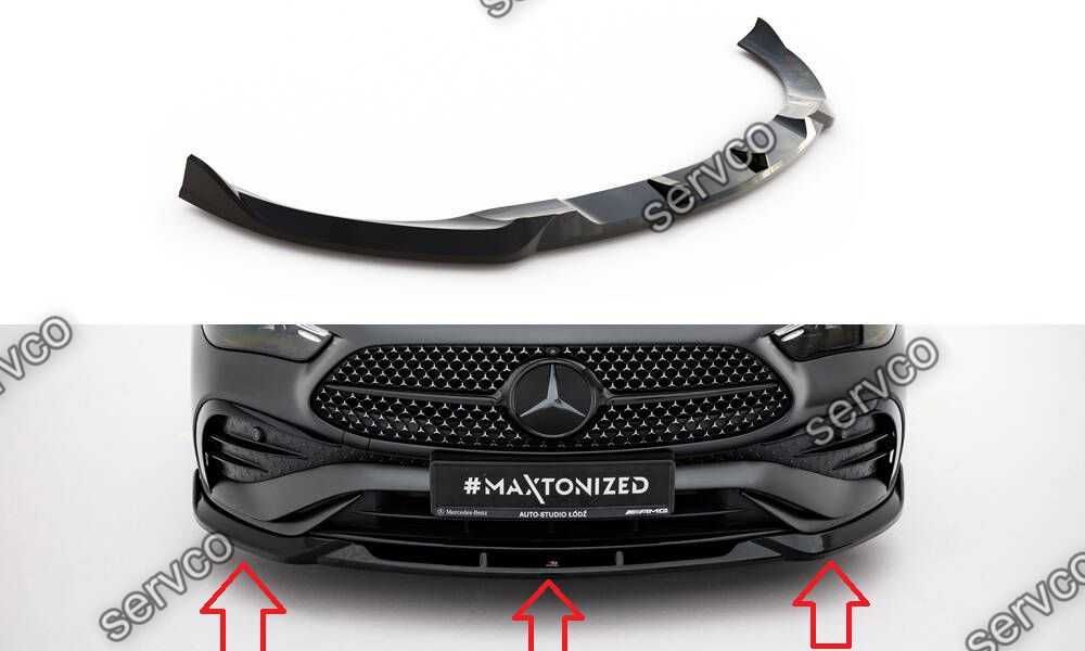 Prelungire splitter bara fata Mercedes CLE C236 AMG-Line 2023- v2 - Maxton Design