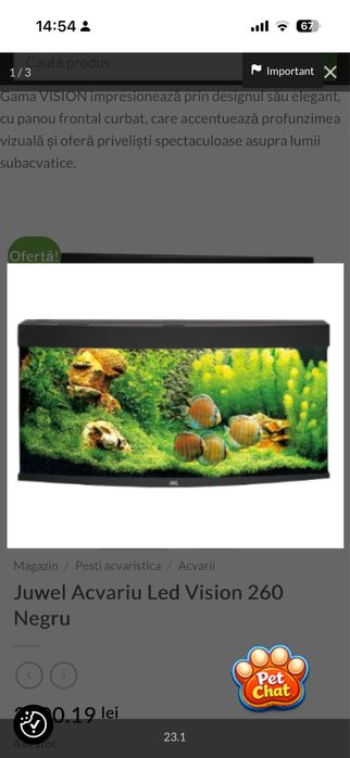 Acvariu Juwel  vizion 260 negru nou